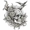 mind over matter tattoo design idea