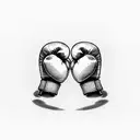 boxing gloves guns tattoo design idea