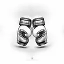 boxing gloves guns tattoo design idea