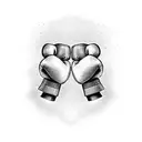 boxing gloves guns tattoo design idea