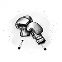 boxing gloves guns tattoo design idea