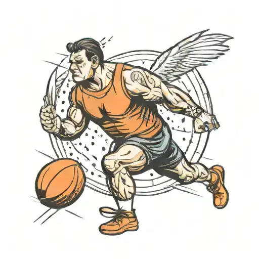 Discus, Shot put and Javelin athletics tattoo design idea