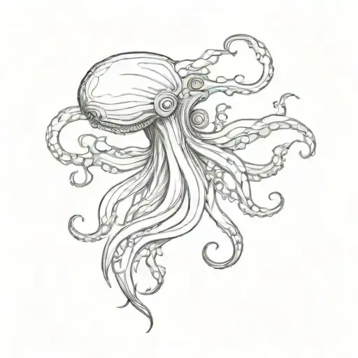 squid tattoo design idea