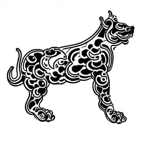 Foo Dog tattoo design idea