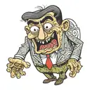Mr. Bean scary funny spongebob  tattoo design idea
