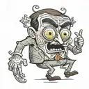 Mr. Bean scary funny spongebob  tattoo design idea