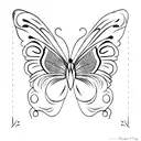 Butterfly but the wings are made of fingerprints  tattoo design idea