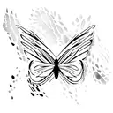 Butterfly but the wings are made of fingerprints  tattoo design idea