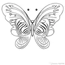 Butterfly but the wings are made of fingerprints  tattoo design idea
