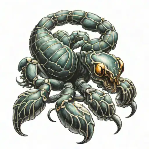 Spanish Scorpio zodiac sign tattoo design idea