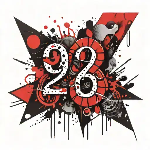 number 9, 7 and 23 incorporated tattoo design idea