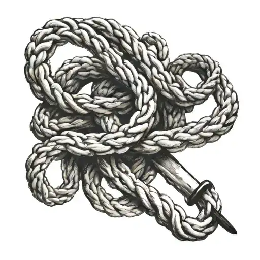 A semicolon and noose as one tattoo design idea