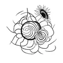 Butterfly with sunflower tattoo design idea