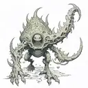 cosmic horror abomination tattoo design idea