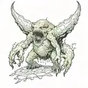 cosmic horror abomination tattoo design idea