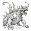 cosmic horror abomination tattoo design idea