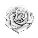 A new-school design of a little red rose blooming out of an open book, representing the client's passion for reading and love for roses tattoo design idea