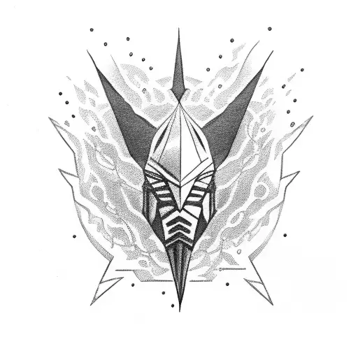 Lightning Bolt pattern on the shoulder  tattoo design idea