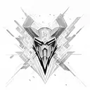 Lightning Bolt pattern on the shoulder  tattoo design idea