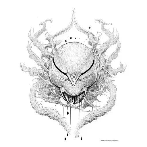 symbiote organique tattoo design idea