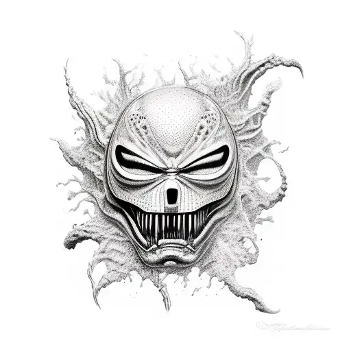 symbiote organique tattoo design idea