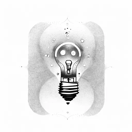 A lightbulb tattoo design idea