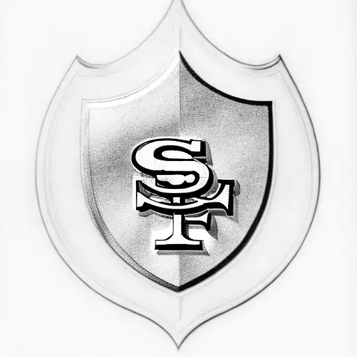 49ers logo on a shield tattoo design idea