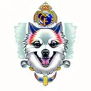 real madrid Pomeranian  tattoo design idea