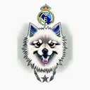 real madrid Pomeranian  tattoo design idea