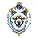 real madrid Pomeranian  tattoo design idea