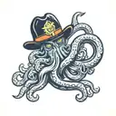 navy squid firefighter  tattoo design idea