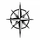 compass and virgo tattoo design idea