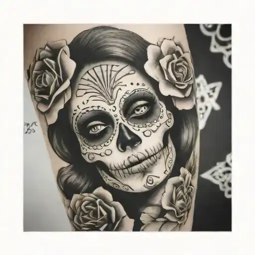 day of the dead  tattoo design idea