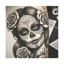 day of the dead  tattoo design idea
