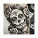 day of the dead  tattoo design idea