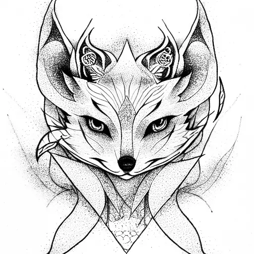 kitsune tattoo design idea