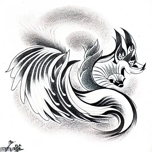 kitsune tattoo design idea