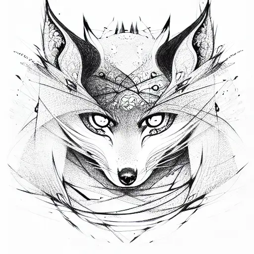 kitsune tattoo design idea