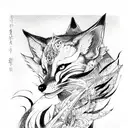 kitsune tattoo design idea