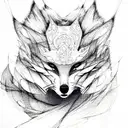 kitsune tattoo design idea