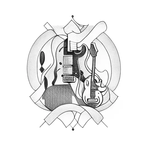 guitar tattoo design idea