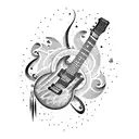 guitar tattoo design idea