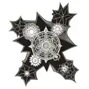 A tattoo design incorporating the 8 pointed star and mandalas, symbolizing spiritualism and astrology tattoo design idea