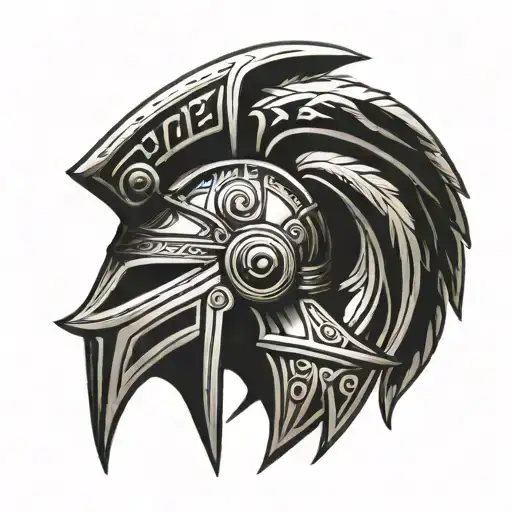 greek spartan tattoo design idea