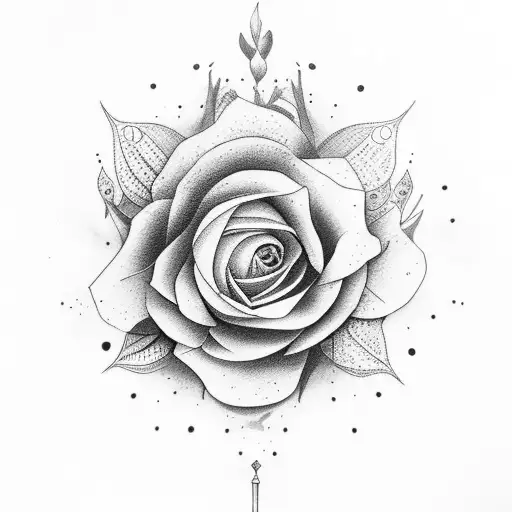 composition florale avec Théo avec se battre  tattoo design idea