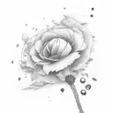 composition florale avec Théo avec se battre  tattoo design idea