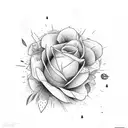 composition florale avec Théo avec se battre  tattoo design idea