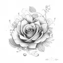 composition florale avec Théo avec se battre contre maladie avec Bevinda  tattoo design idea