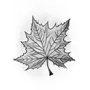 sexi lady virgo with a maple leaf and a full moon tattoo design idea