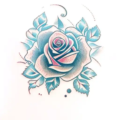 jasmine, rose,  tattoo design idea